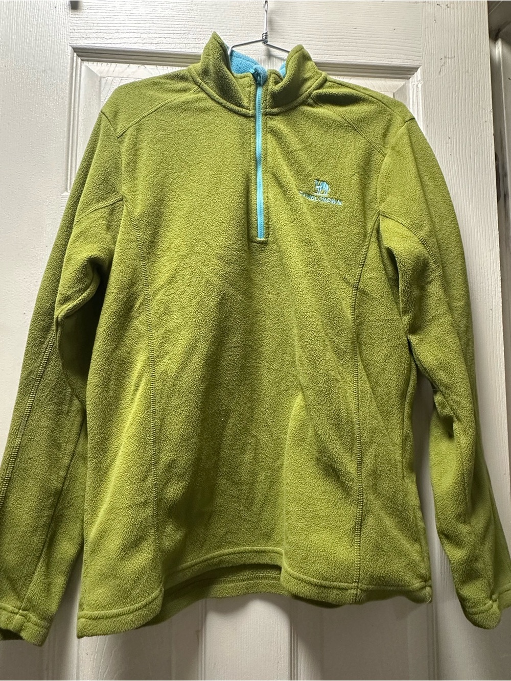 Camel crown mend Green Sherpa Fleece top size small